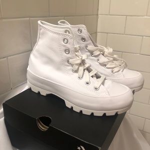 Womens Converse All Star Hi Lugged Sneaker-White